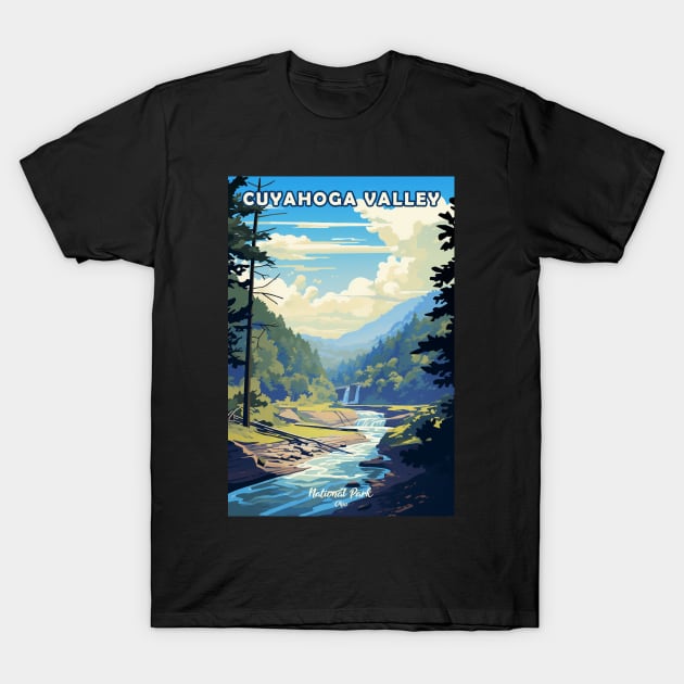 Cuyahoga Valley National Park Travel Poster T-Shirt by GreenMary Design